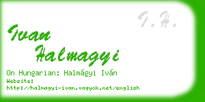 ivan halmagyi business card
