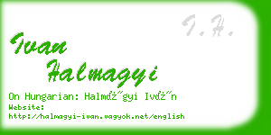 ivan halmagyi business card
